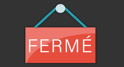 Enseigne fermé